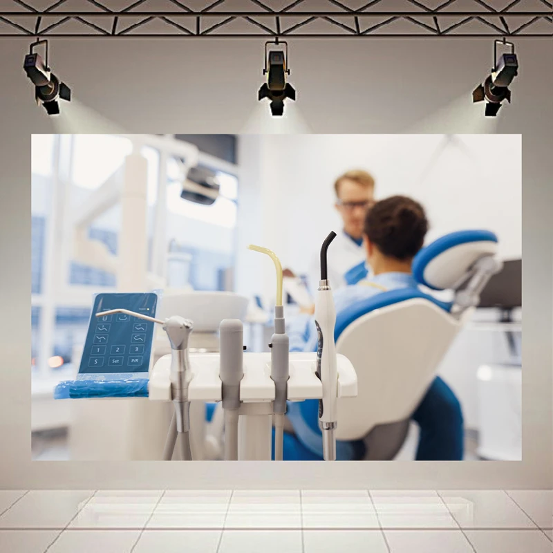 تابلو بوم طرح دندانپزشکی مدل ابزار دندانپزشکی کد AR304493