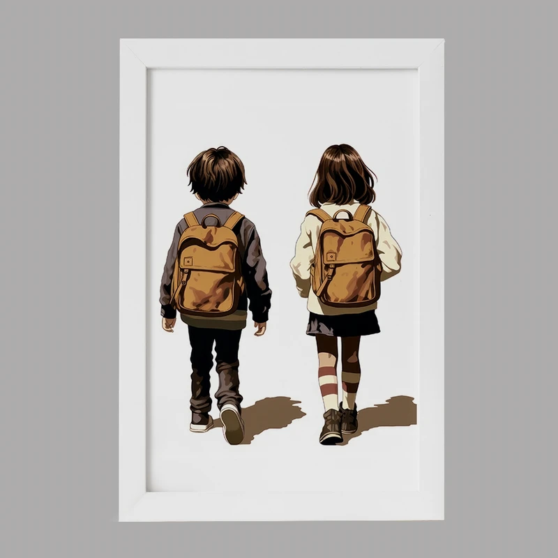 تابلو خندالو مدل دختر و پسر کد F2718