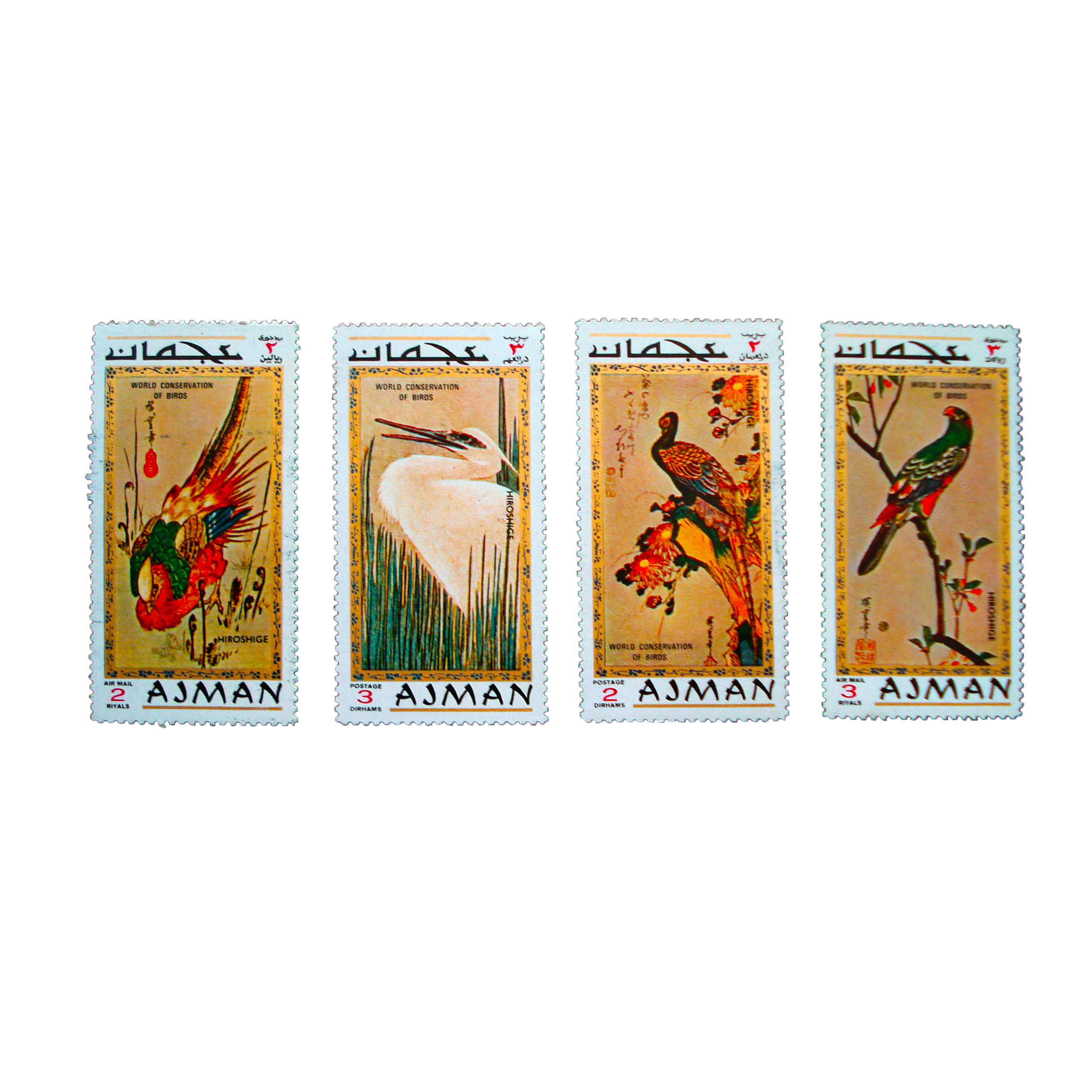 تمبر یادگاری مدل پرنده کد BRD-249 مجموعه 4 عددی