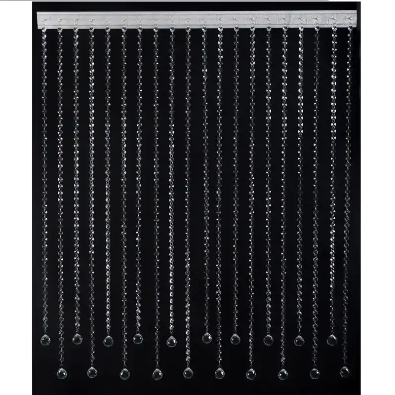 پرده ریشه ای آریا کریستال مدل کوتاه و بلند سایز 100x150 سانتی متر