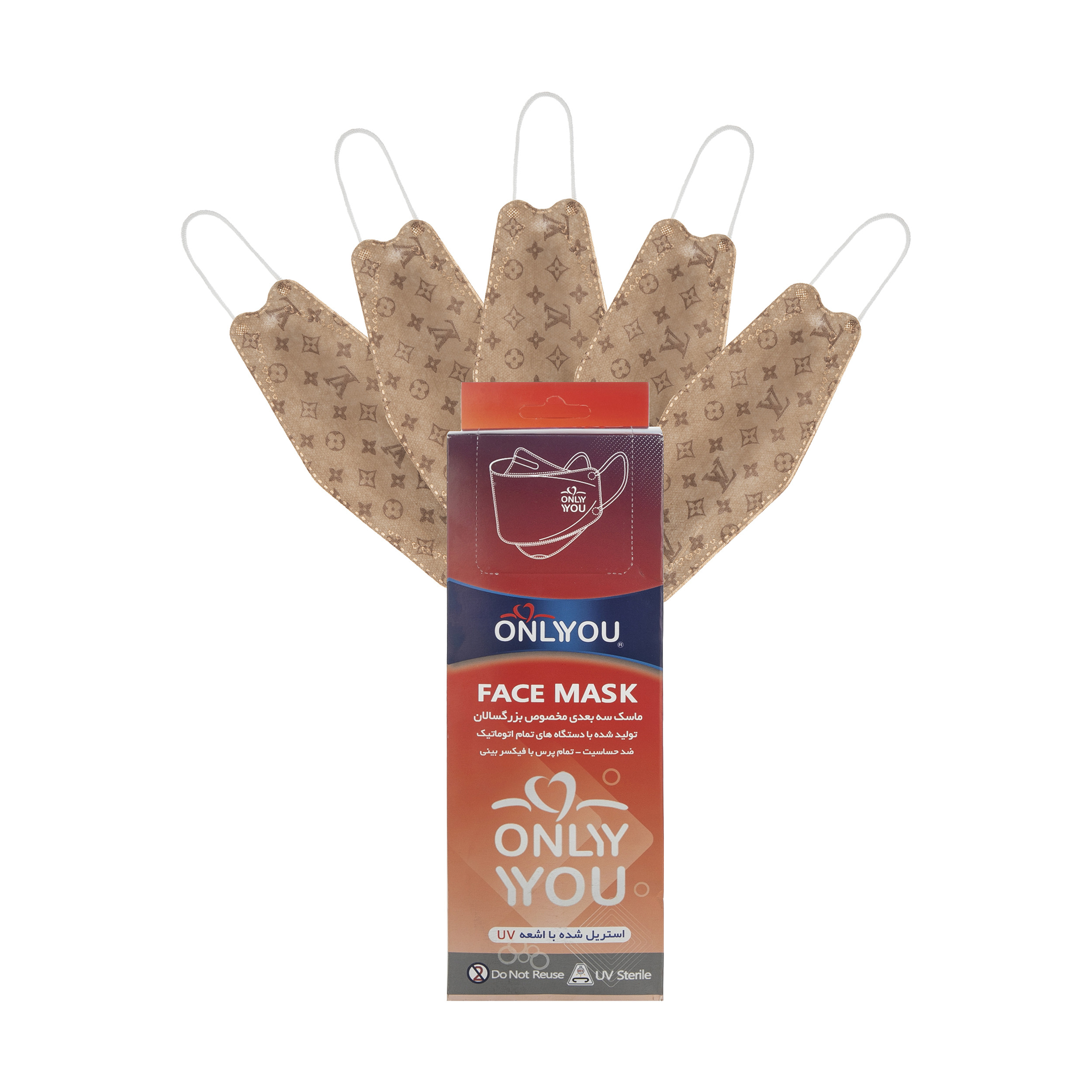 ماسک تنفسی اونلی یو مدل سه بعدی LVcrm 525 بسته 25 عددی ماسک تنفسی اونلی یو مدل سه بعدی LVcrm 525 بسته 25 عددی