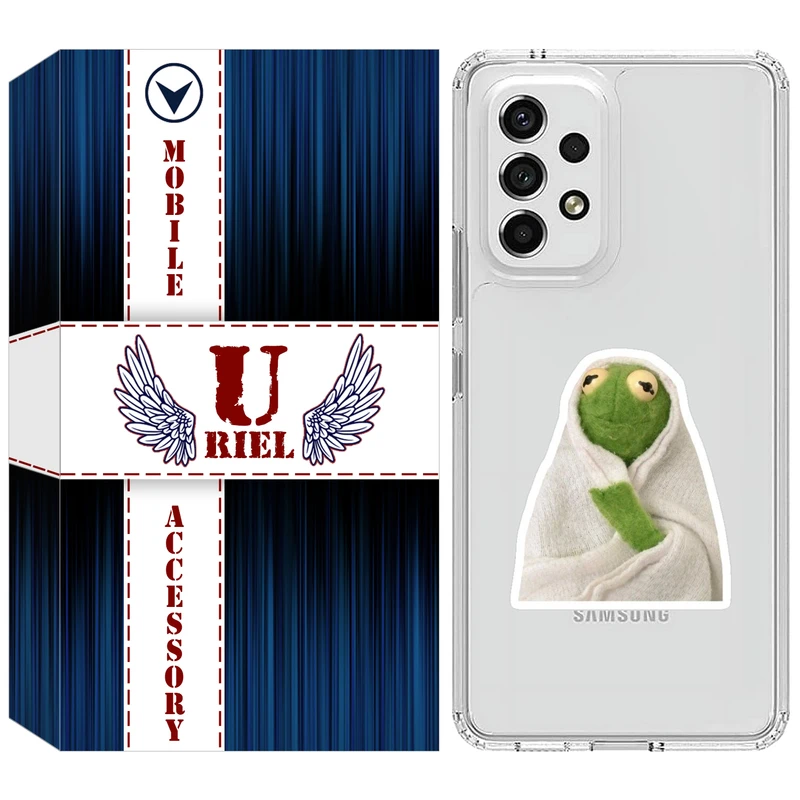 کاور یوریل مدل Clear کد 82 طرح قورباغه مناسب برای گوشی موبایل سامسونگ Galaxy A23 4G