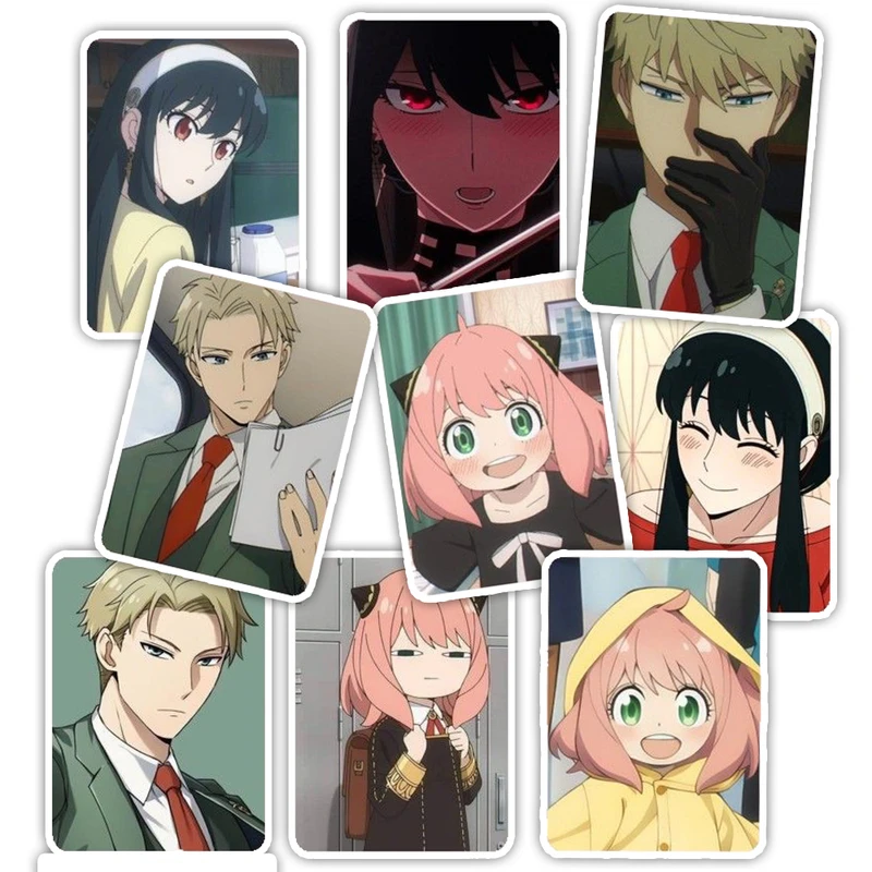 استیکر لپ تاپ و موبایل گوفی طرح انیمه جاسوس و خانواده مدل SpyxFamily کد 32 مجموعه 9 عددی