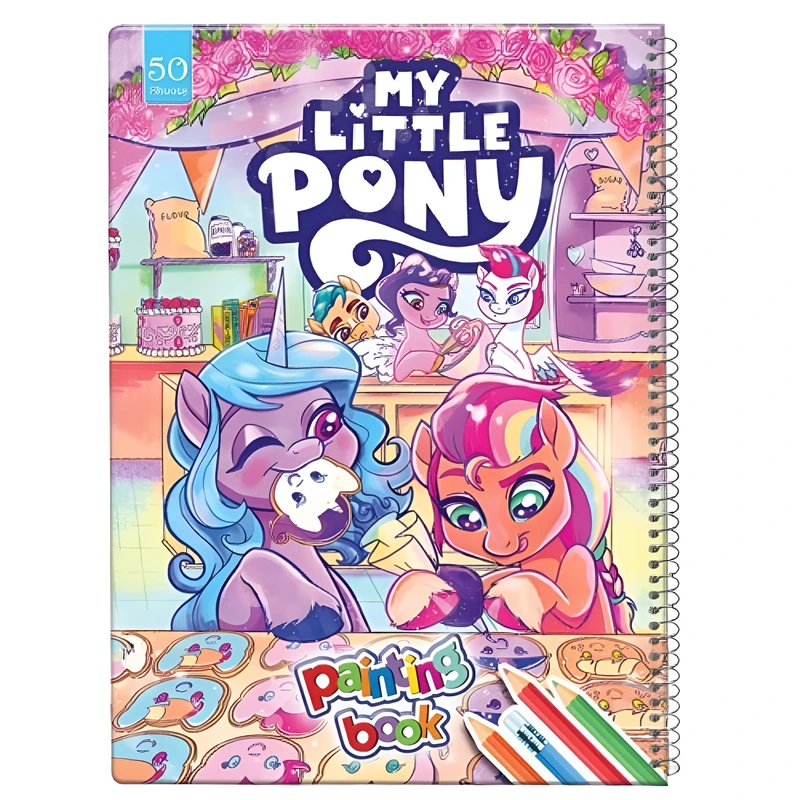 دفتر نقاشی 50 برگ مدل فانتزی طرح پونی کد 100315