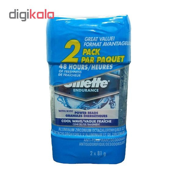 رول ضد تعریق ژیلت مدل cool wave حجم 80 میلی لیتر بسته 2 عددی