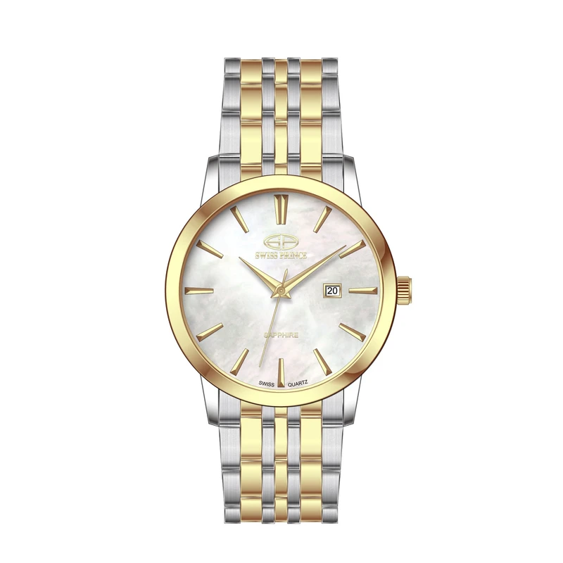 ساعت مچی عقربه‌ای کوارتز مردانه سوئیس پرینس مدل SP2026G.30.2
