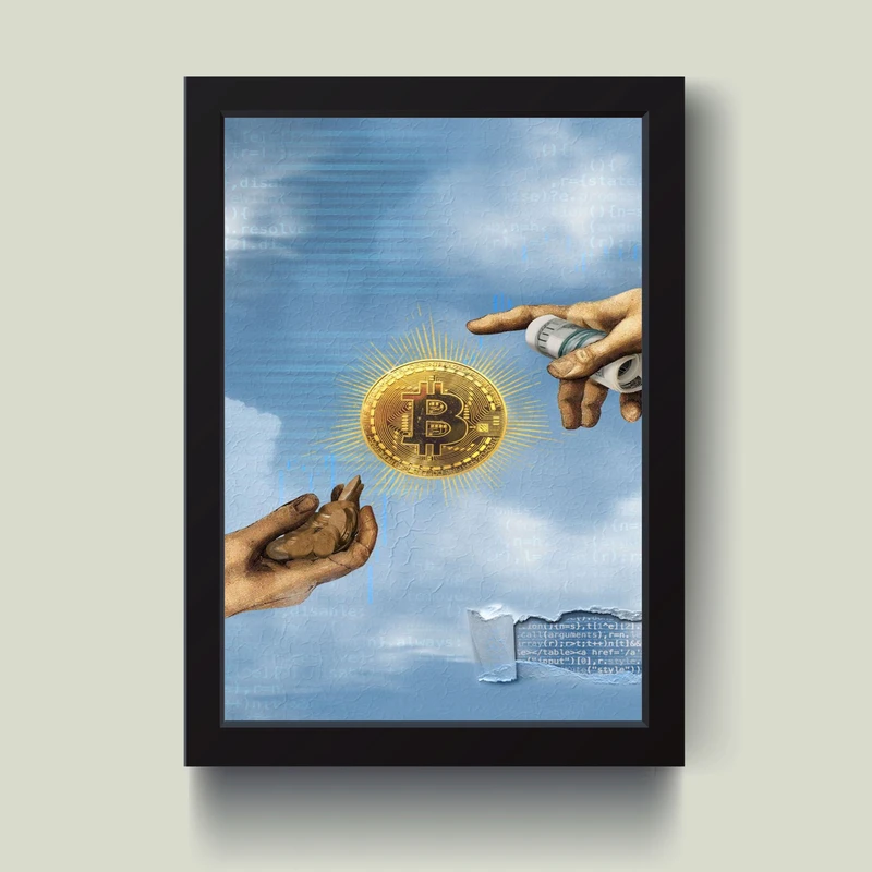 تابلو مدل بیت کوین Bitcoin کد m2646-b
