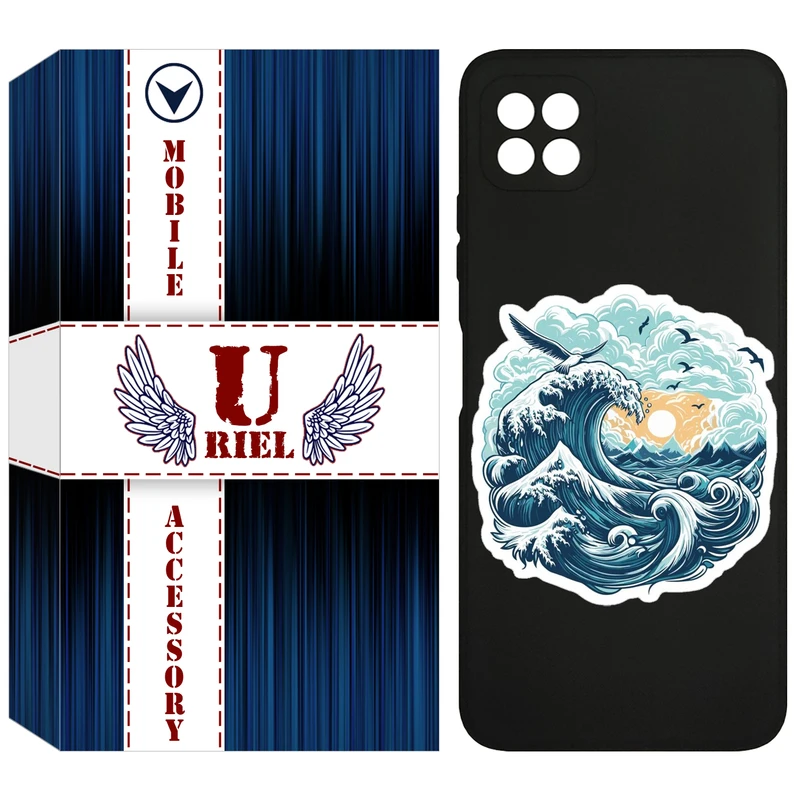 کاور یوریل مدل KSH کد 99 طرح موج دریا مناسب برای گوشی موبایلسامسونگ Galaxy A22 5G