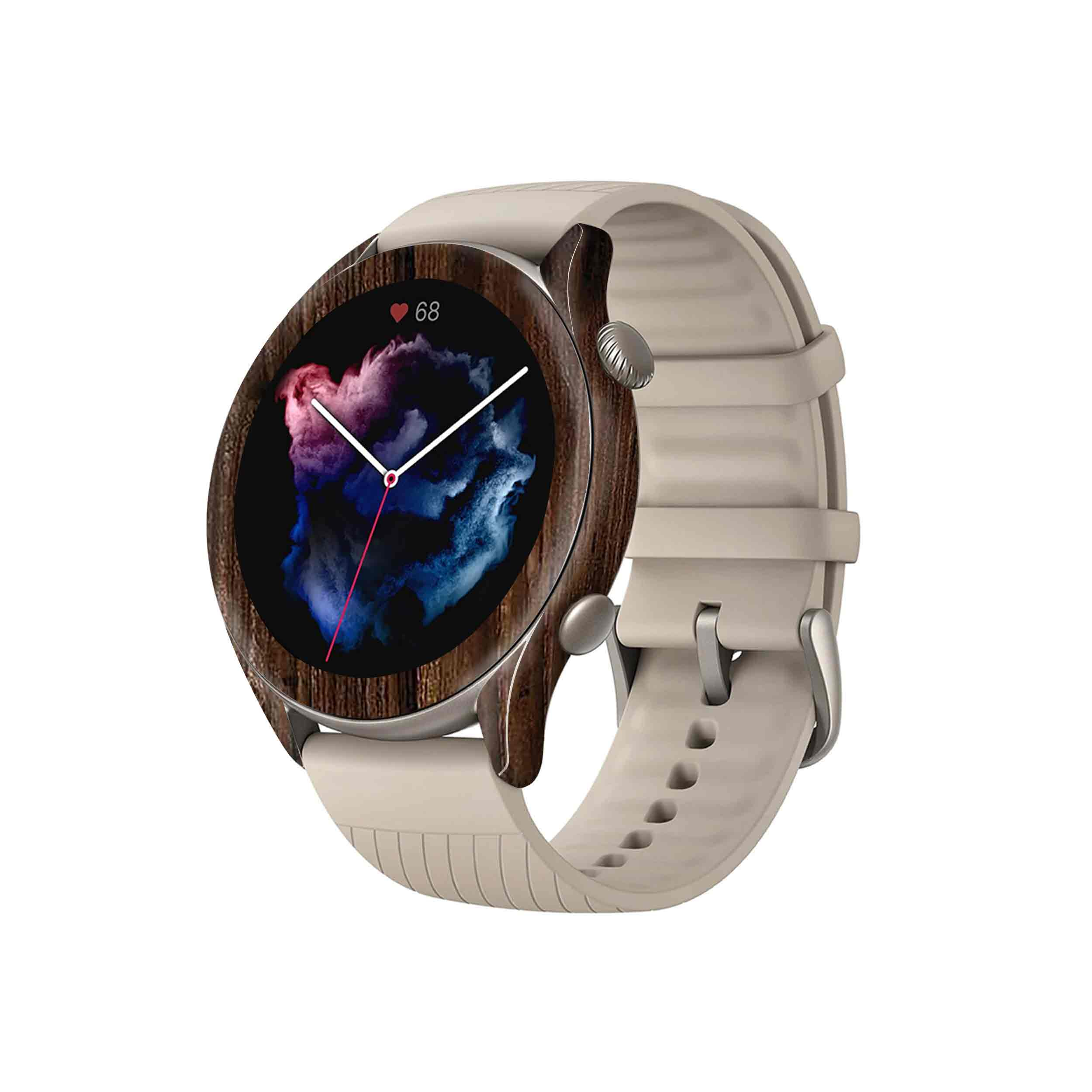 برچسب ماهوت طرح Dark-Walnut-Wood مناسب برای ساعت هوشمند آمازفیت GTR 3