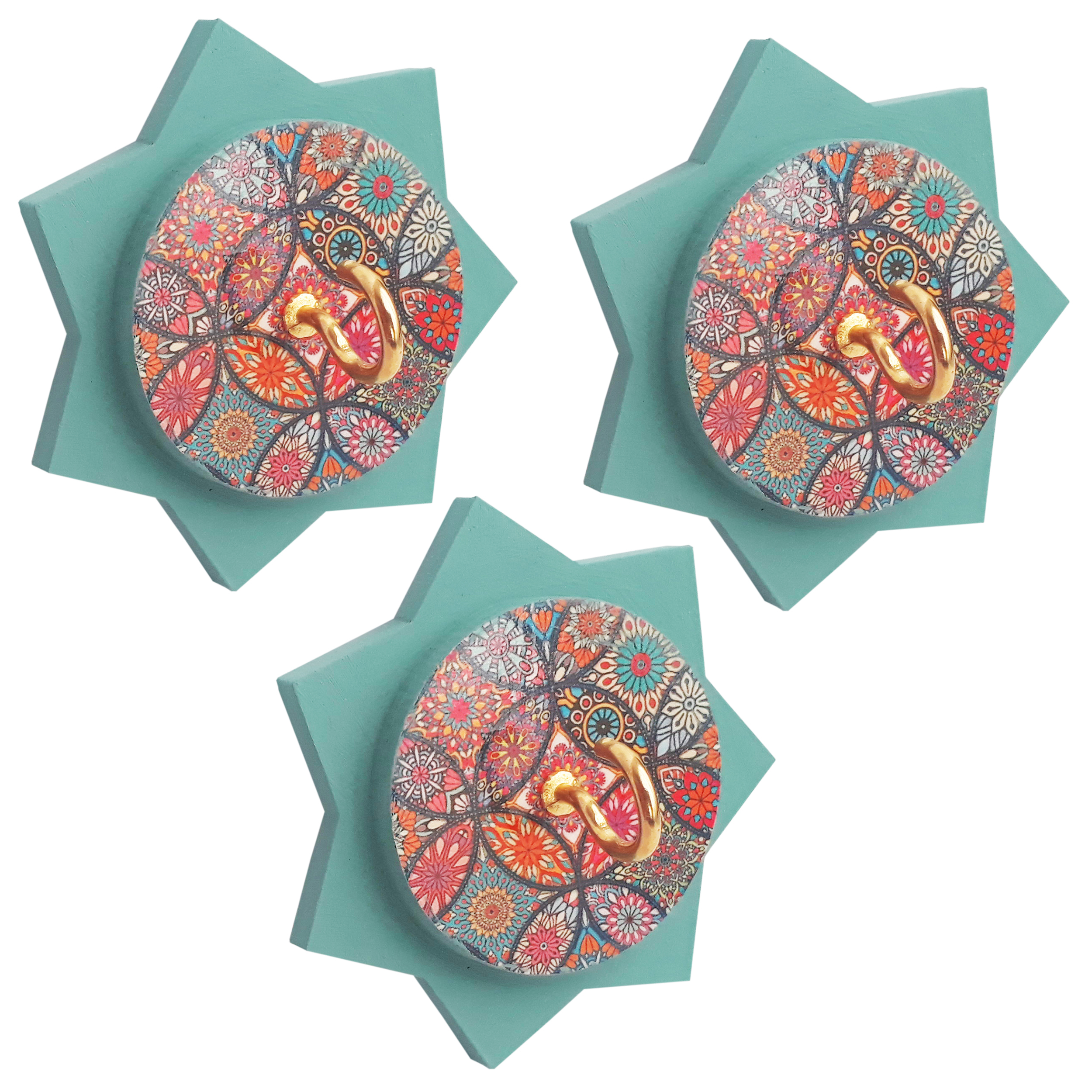 آویز حوله مدل ستاره کد A285 بسته 3 عددی