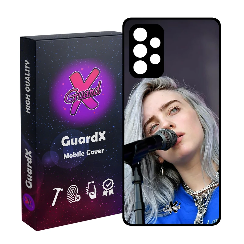 کاور گارد ایکس طرح Billie Eilish مدل Glass10242 مناسب برای گوشی موبایل سامسونگ Galaxy A73