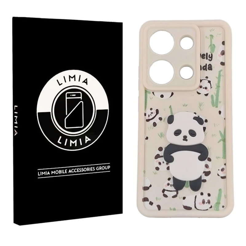 کاور لیمیا مدل سولید لنزدار طرح عروسکی برجسته مناسب برای گوشی موبایل شیائومی Redmi Note 13 4G