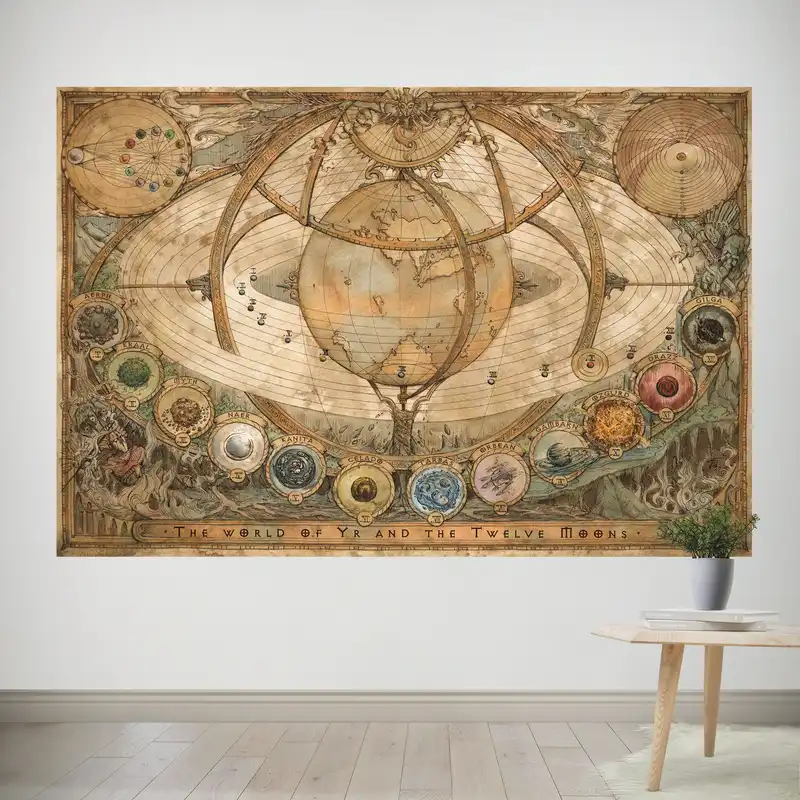 پوستر پارچه ای مدل تپستری سال و ماه کد 017