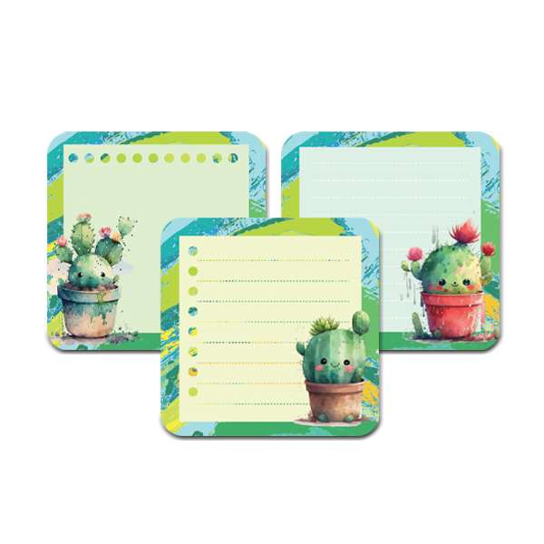 مگنت یخچال لاژید مدل یادداشت روزانه طرح کاکتوس مجموعه 3 عددی