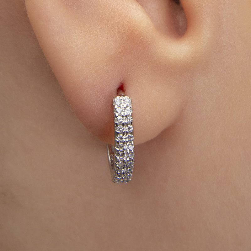 گوشواره نقره زنانه مدل  AVN-G85