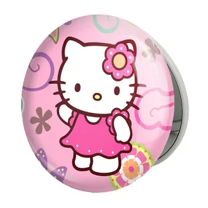 آینه جیبی خندالو طرح هلو کیتی مدل تاشو کد 24763 