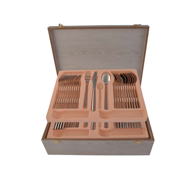 سرویس قاشق و چنگال 54 پارچه ام جی اس مدل DONA(Ch)006