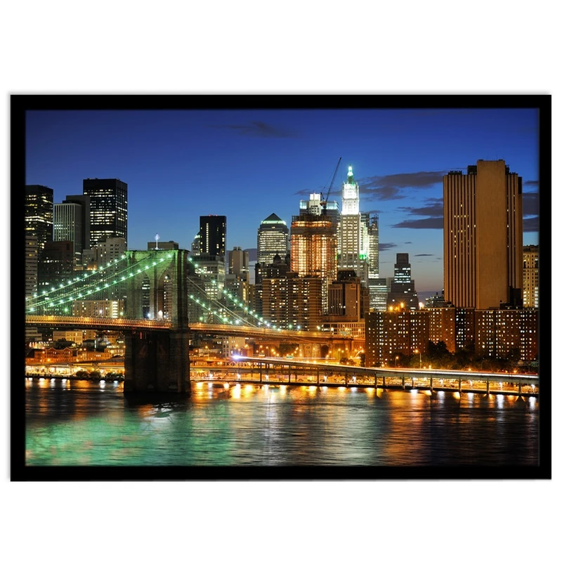 تابلو نوری بکلیت طرح منظره شهر پل بروکلین نیویورک مدل B-S1342