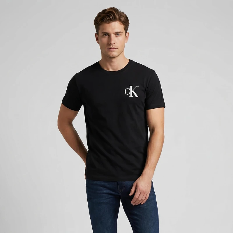 تیشرت آستین کوتاه مردانه طرح CK مدل C-01
