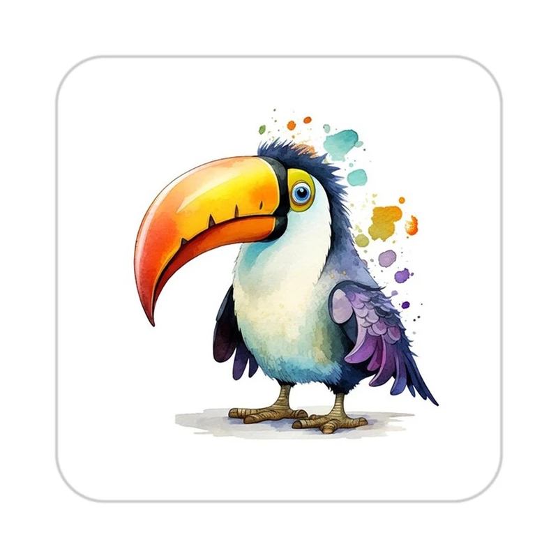 زیر لیوانی کاکتی طرح حیوانات رنگی مدل mp27076