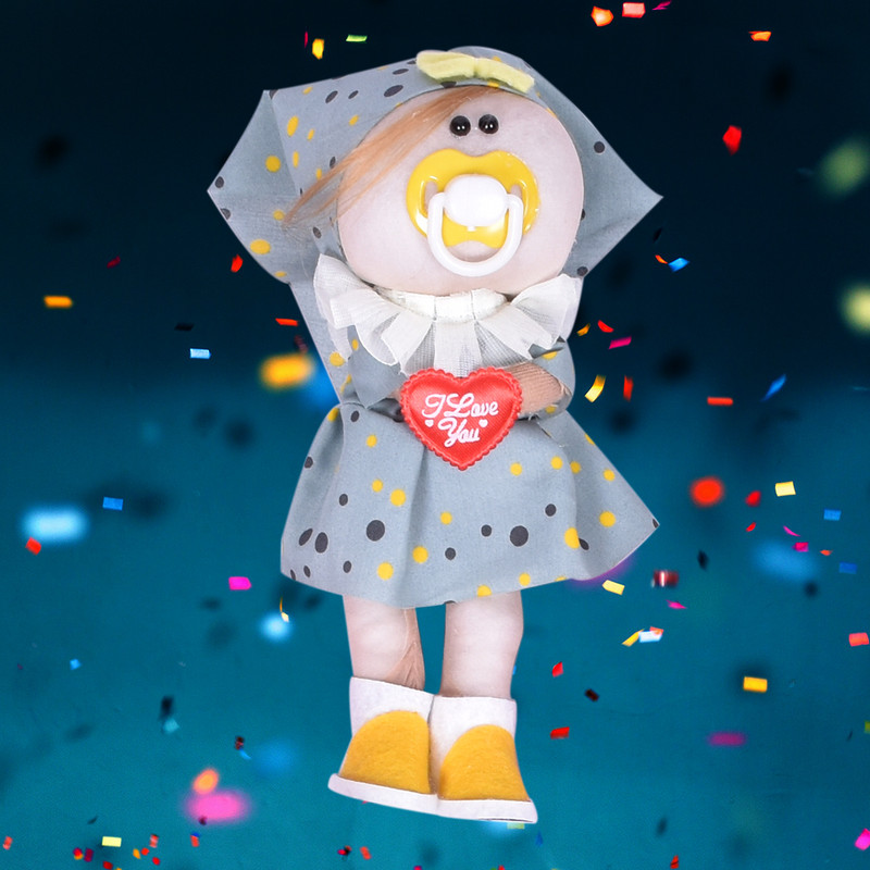 عروسک مدل دختر روسی کد 206 ارتفاع 23 سانتی متر