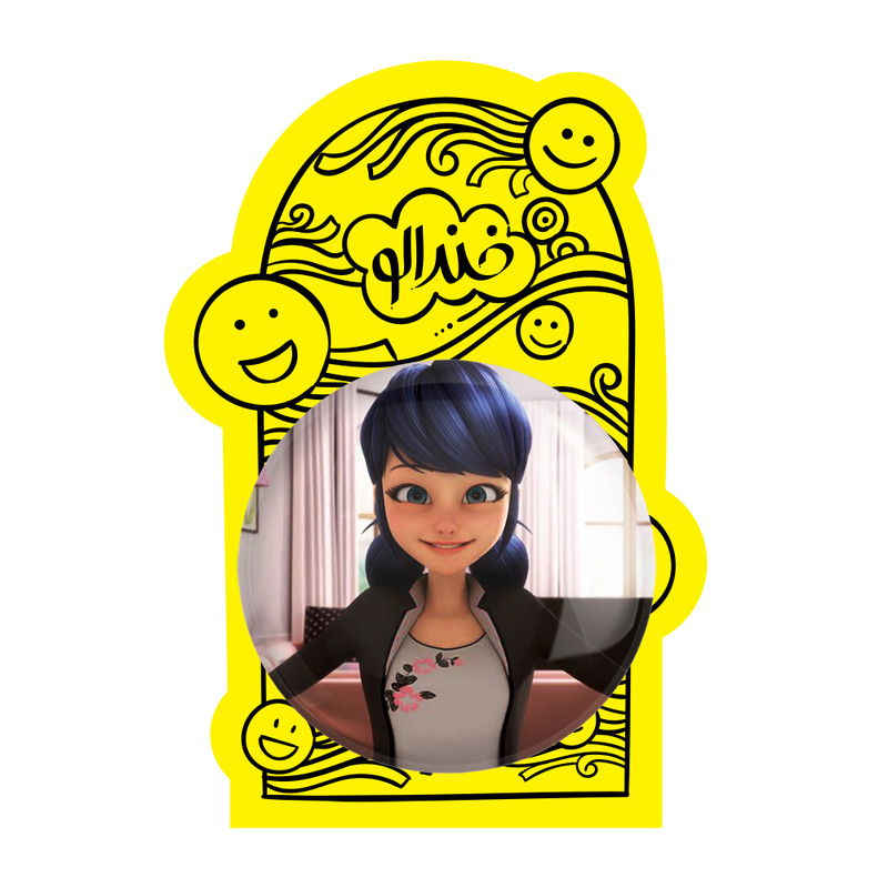 آینه جیبی خندالو مدل دختر کفشدوزکی  کد 3079