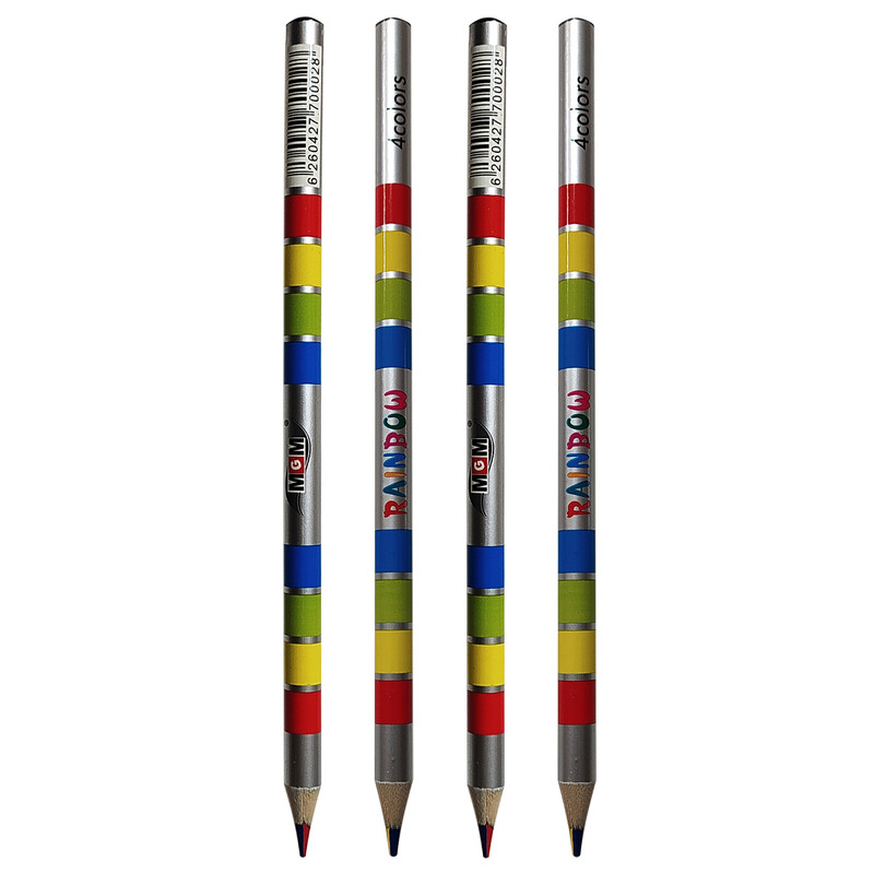 مداد ام جی ام مدل RAINBOW بسته 4 عددی
