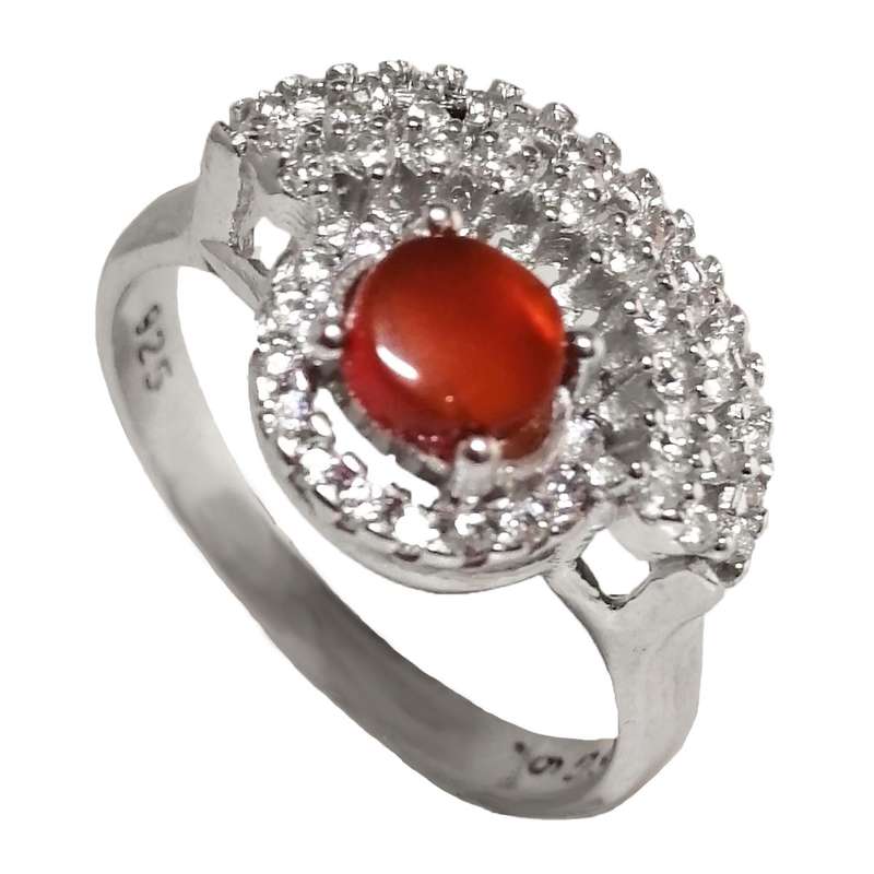 انگشتر نقره زنانه مدل عقیق یمن YW4070