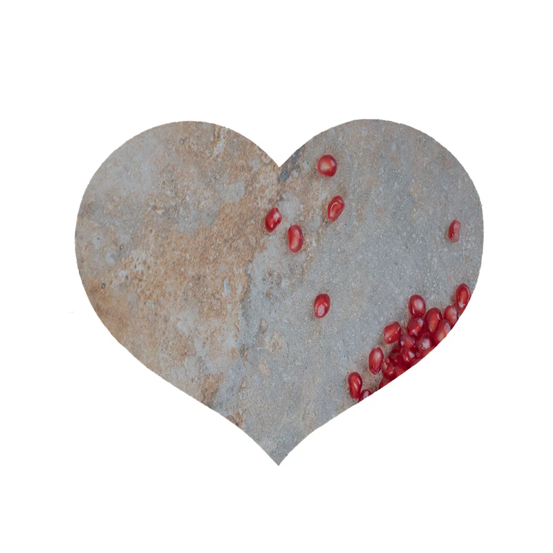 پادری مدل قلب طرح انار  کد 8426 سایز 90 × 90 سانتی متر