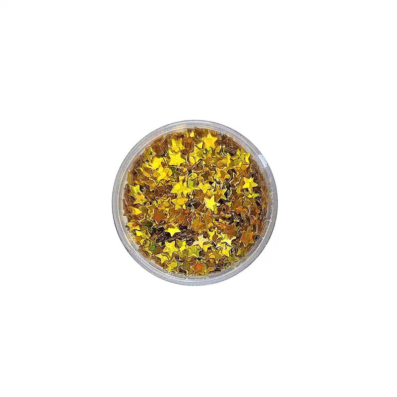 پولک ناخن مدل قلب و ستاره فانتزی مجموعه 4 عددی