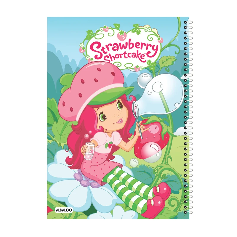 دفتر نقاشی 50 برگ آلبالو طرح انیمیشن دختر توت فرنگی کد 2182