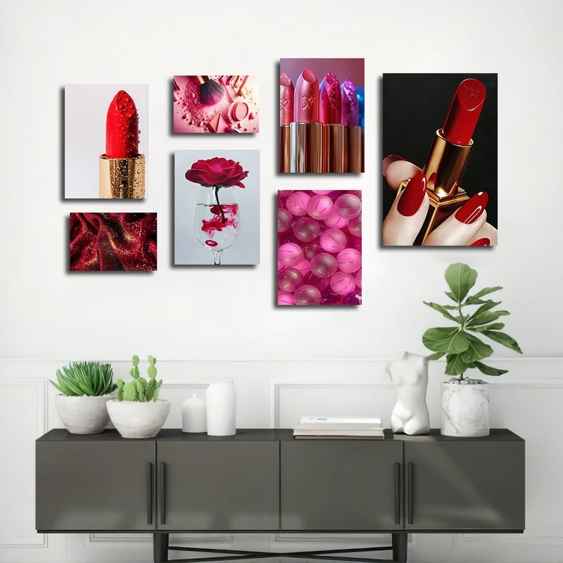 تابلو شاسی بکلیت طرح میکاپ و لوازم آرایش مدل SH-2834 مجموعه 7 عددی