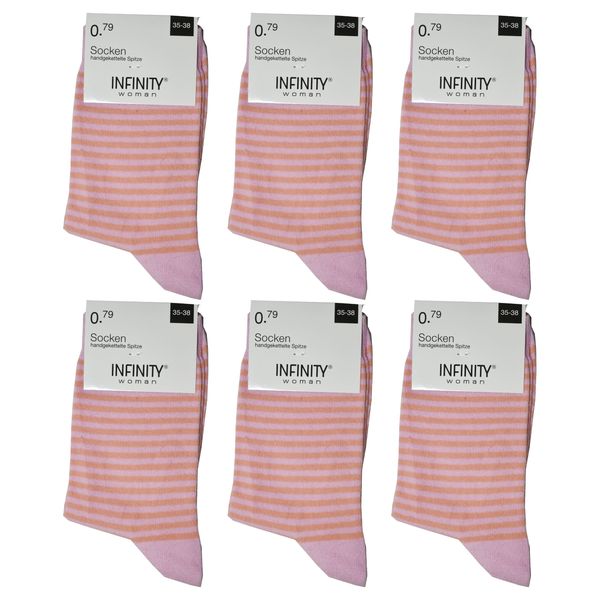 جوراب زنانه اینفینیتی مدل 123456 بسته 6 عددی