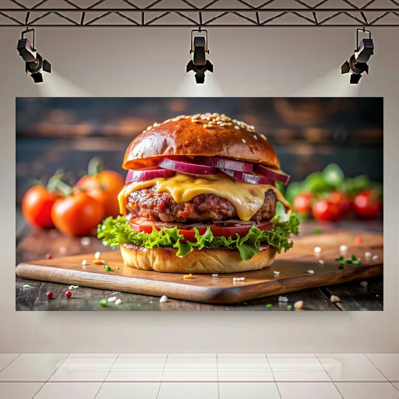 پوستر مدل بک لایت طرح همبرگر تازه کد AR304777