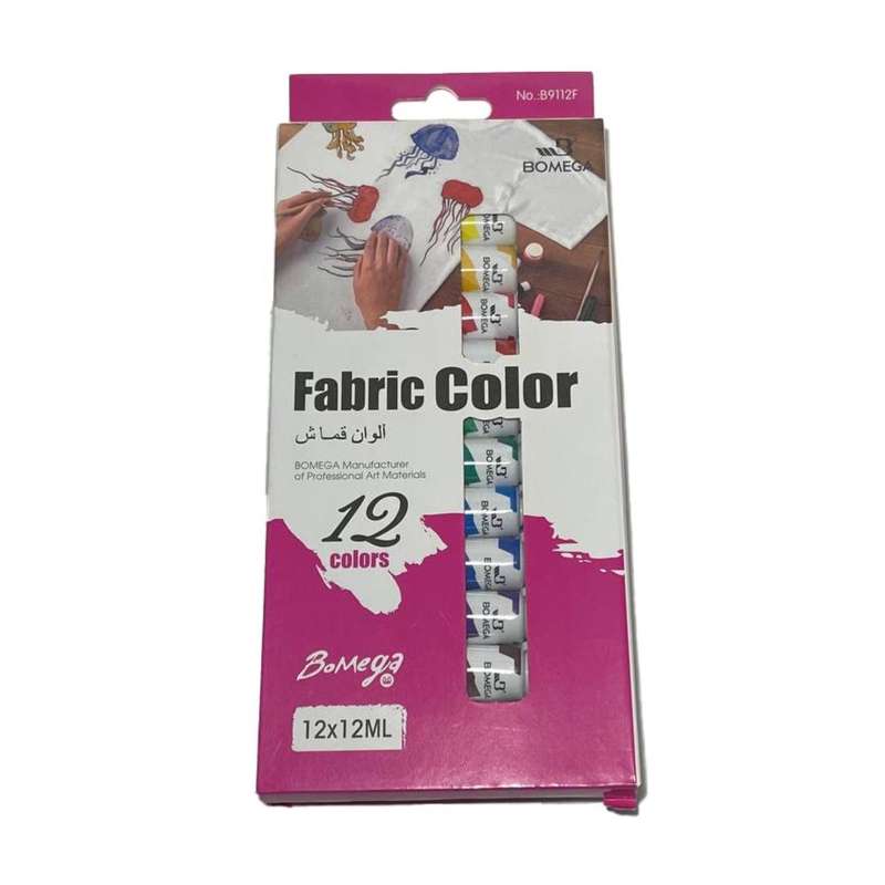 رنگ پارچه بومگا مدل hg-876 حجم 12 میلی لیتر بسته 12 عددی رنگ پارچه بومگا مدل hg-876 حجم 12 میلی لیتر بسته 12 عددی