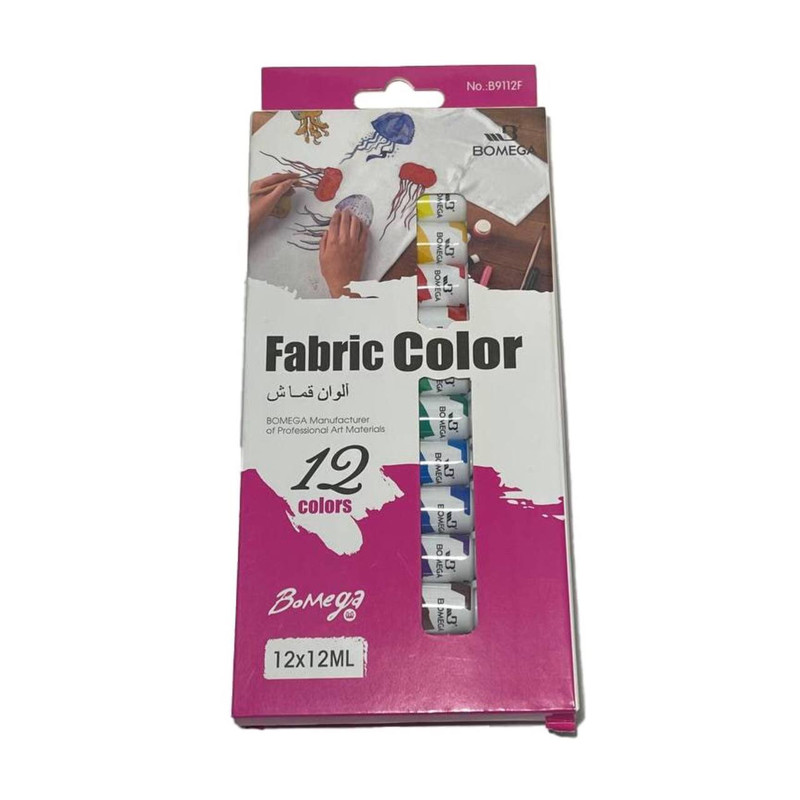 رنگ پارچه بومگا مدل hg-876 حجم 12 میلی لیتر بسته 12 عددی رنگ پارچه بومگا مدل hg-876 حجم 12 میلی لیتر بسته 12 عددی