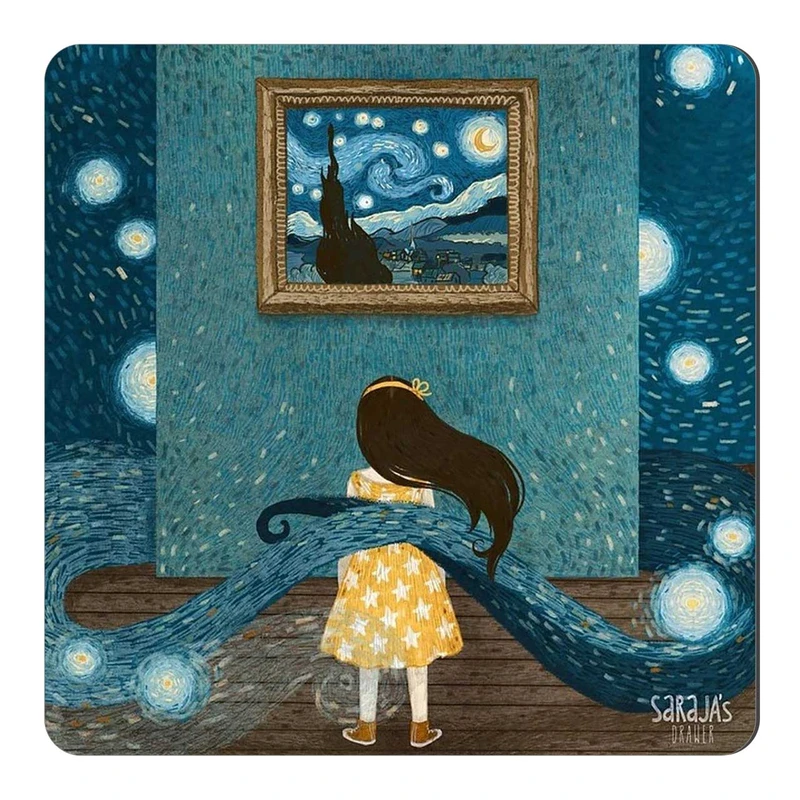  مگنت طرح دختر بچه و شب پر ستاره کد wmg1571