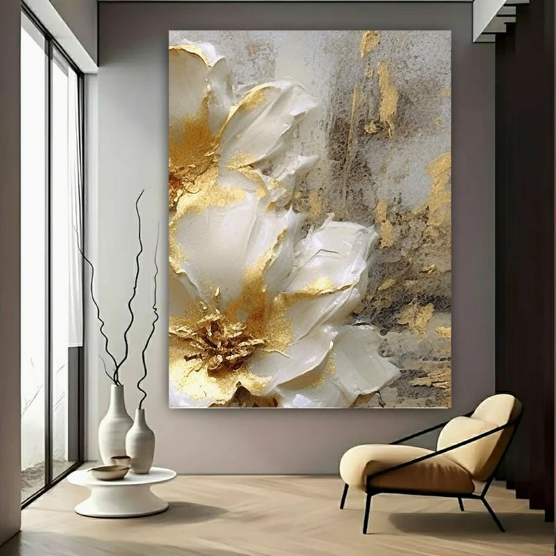 پوستر پارچه ای طرح مخمل نقاشی گل مدل زیبا کد FP106408