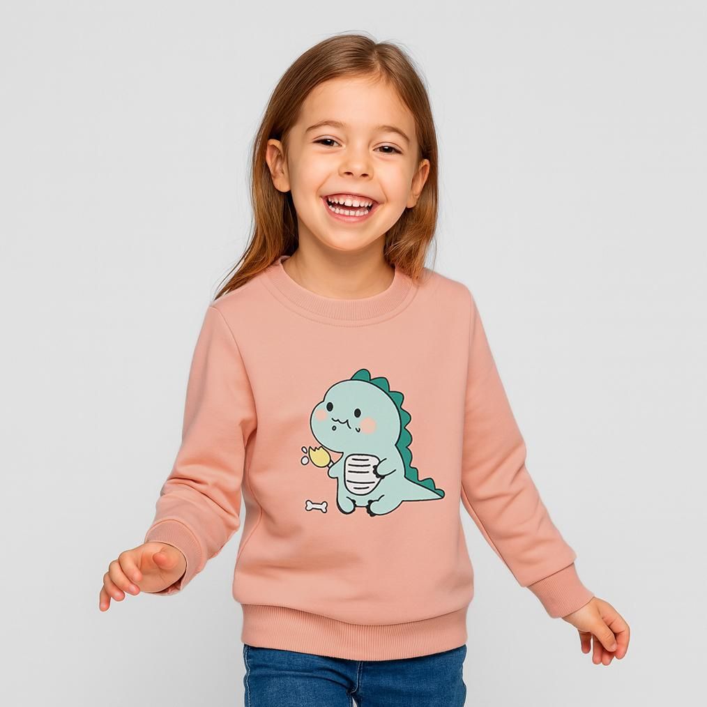 سویشرت دخترانه مادر مدل داینی-24 رنگ گلبهی - - 1