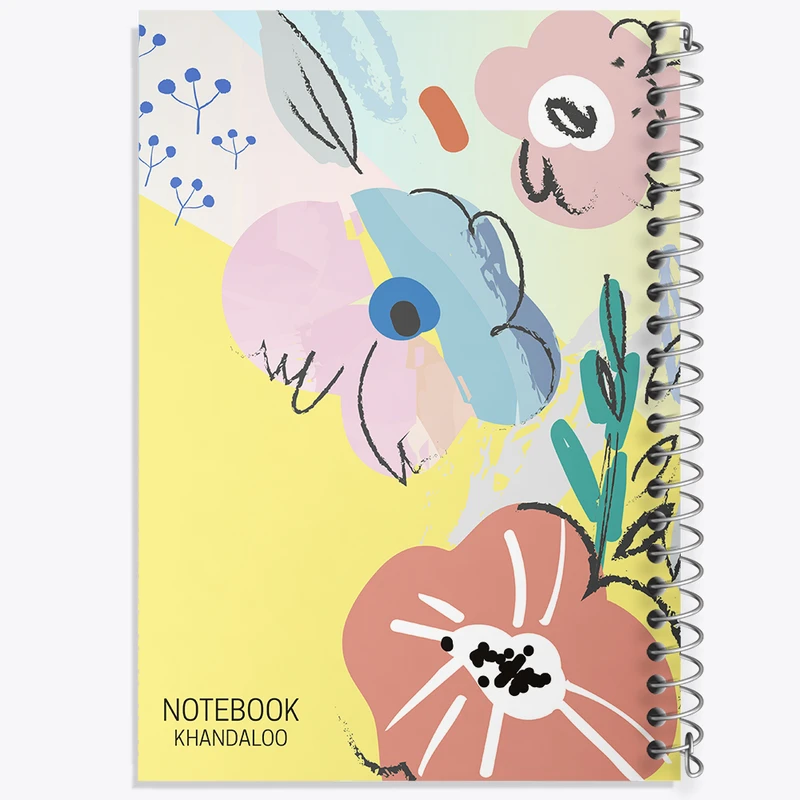 دفتر نقاشی 50 برگ خندالو طرح گل کد N789