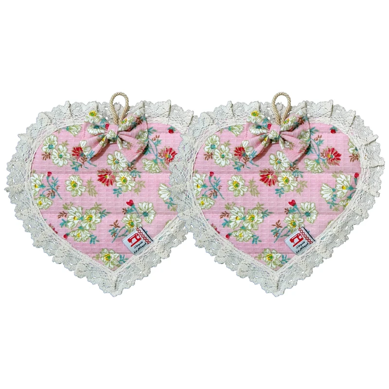 دستگیره منسوجات خسروشاهی برتر مدل قلبی طرح شکوفه کد DGGH140