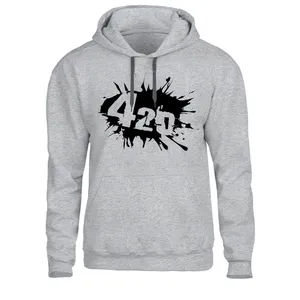 هودی مردانه مدل عدد کد Z62 رنگ طوسی