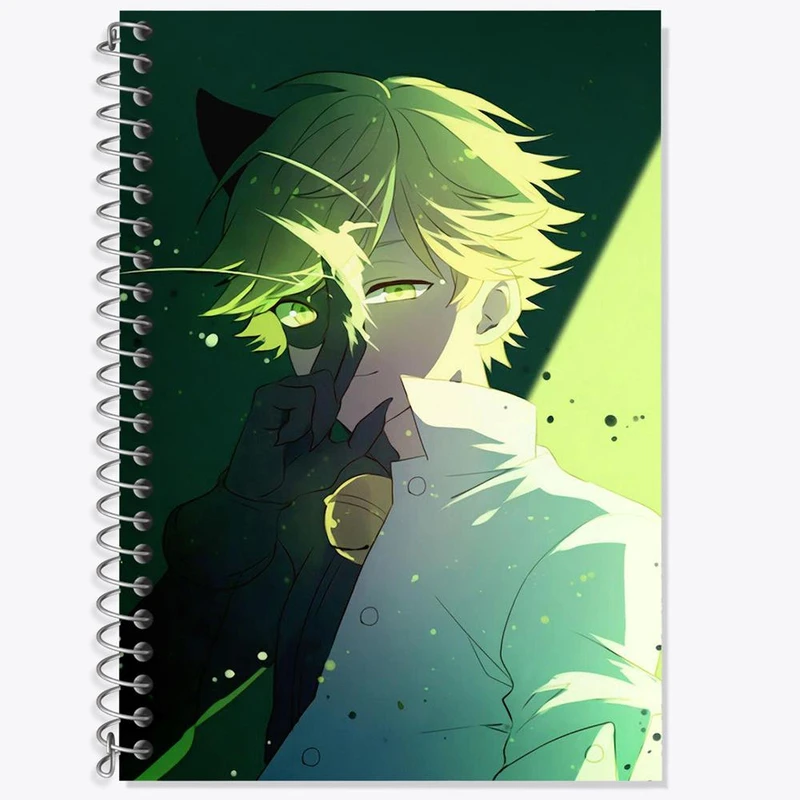 دفتر زبان 50 برگ خندالو مدل سه خط طرح پسر گربه ای کد 25004