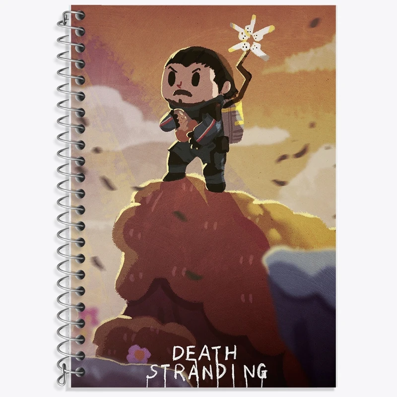 دفتر زبان 50 برگ خندالو مدل دو خط طرح بازی دث استرندینگ (Death Stranding) کد 35138