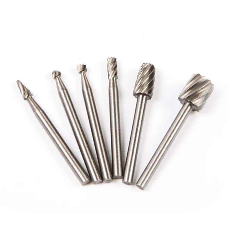 مته فرز فرم چوب ساب مینیاتوری مدل HSS مجموعه 6 عددی