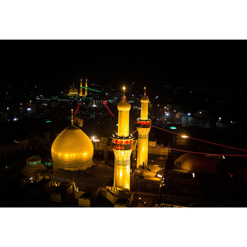 تابلو شاسی طرح حرم امام حسین و حضرت عباس مدل T2432 تابلو شاسی طرح حرم امام حسین و حضرت عباس مدل T2432