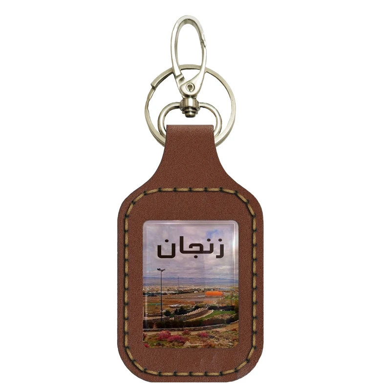 جاکلیدی دستی چرم مدل srn003 طرح زنجان کد ۳