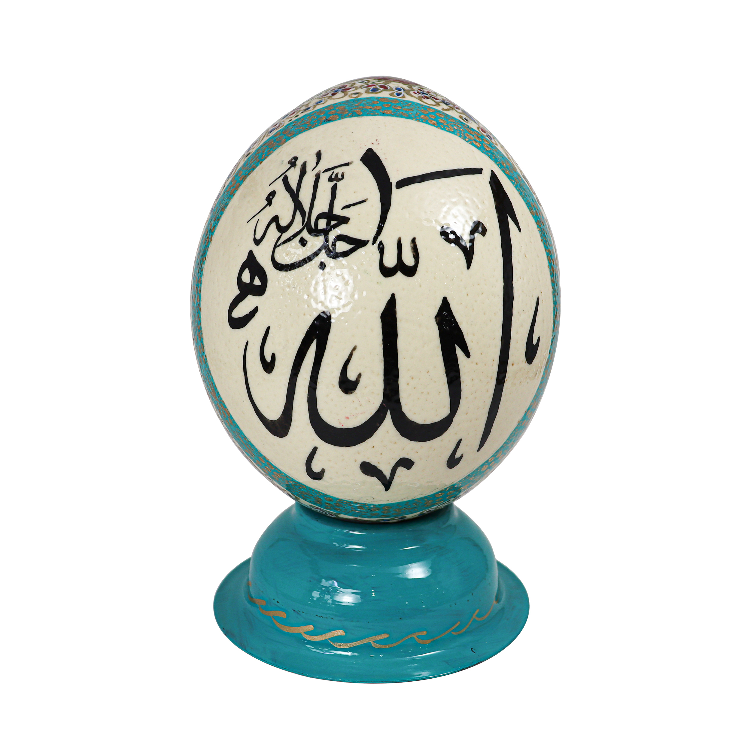 تخم شترمرغ تزیینی طرح الله کد 1412