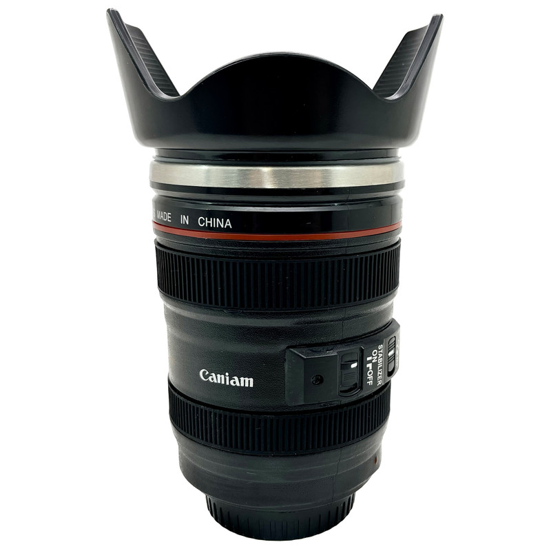 ماگ سفری طرح لنز دوربین مدل Caniam 24-105 mm گنجایش 0.5 لیتر 