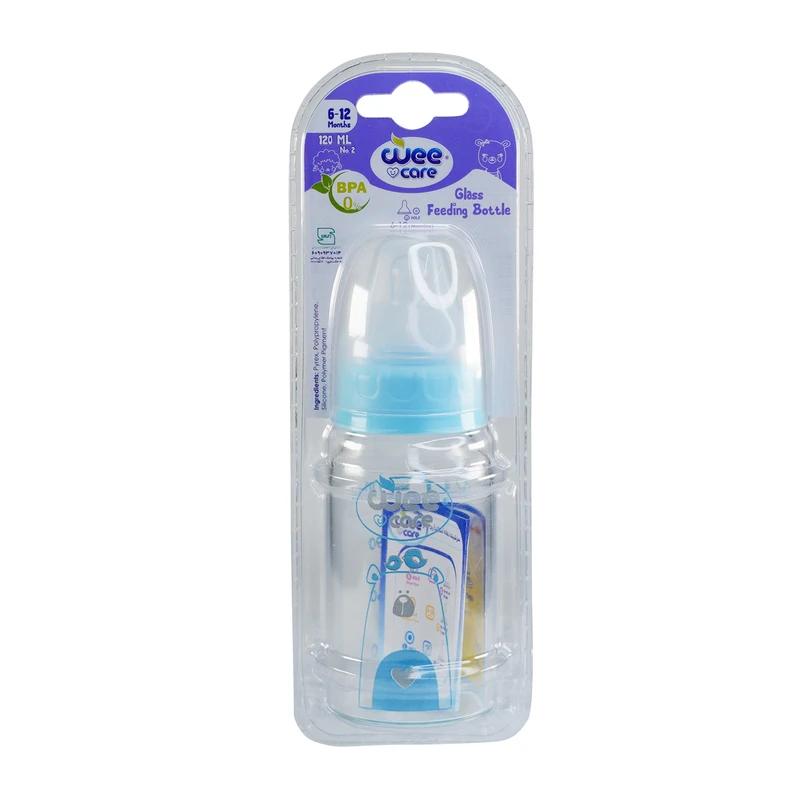 شیشه‌ شیر وی کر مدل دهانه استاندارد طرح پیگ کد B303 حجم 120 میلی لیتر